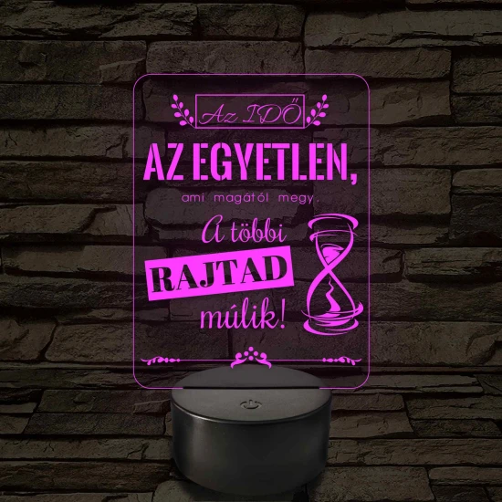 Az idő az egyetlen – 7 színű, színváltós LED lámpa