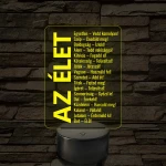 Az élet – 7 színű, színváltós LED lámpa