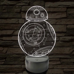 BB-8 7 színű led lámpa 