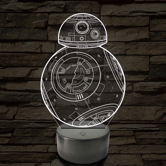 BB-8 7 színű led lámpa 