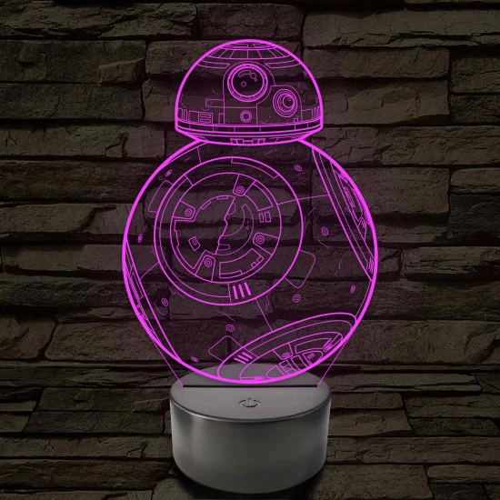 BB-8 7 színű led lámpa 