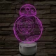 BB-8 7 színű led lámpa 