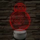BB-8 7 színű led lámpa 