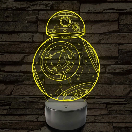 BB-8 7 színű led lámpa 