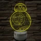 BB-8 7 színű led lámpa 