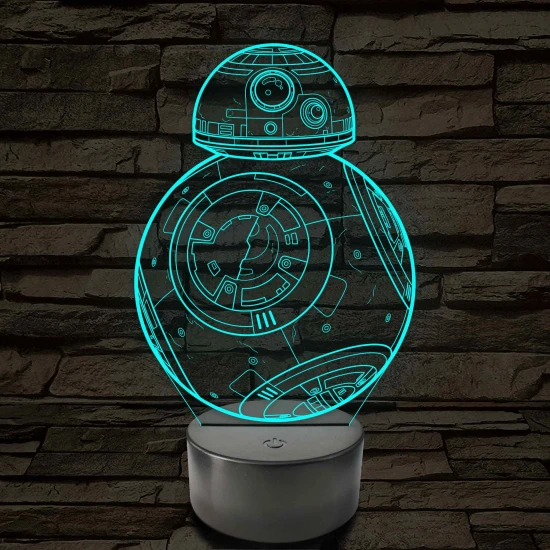 BB-8 7 színű led lámpa 
