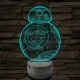 BB-8 7 színű led lámpa 