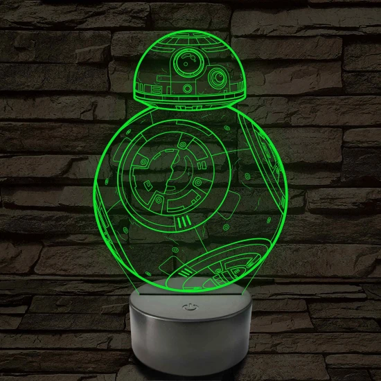 BB-8 7 színű led lámpa 
