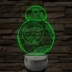 BB-8 7 színű led lámpa 