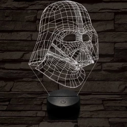 Nagyúr 7 színű  3D led lámpa