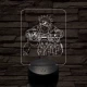 Naruto-csoport 7 színű 3D led lámpa
