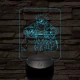 Naruto-csoport 7 színű 3D led lámpa