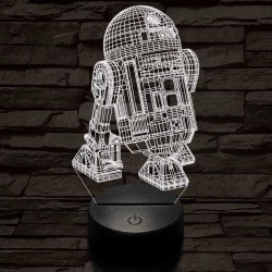 R2D2 7 színű  3D led lámpa