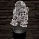 R2D2 7 színű  3D led lámpa
