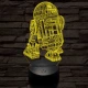 R2D2 7 színű  3D led lámpa