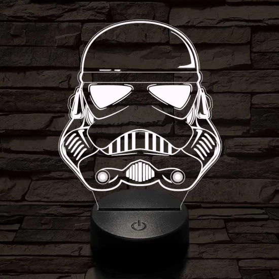 Rohamosztagos-fej-01 7 színű 3D led lámpa