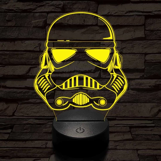 Rohamosztagos-fej-01 7 színű 3D led lámpa