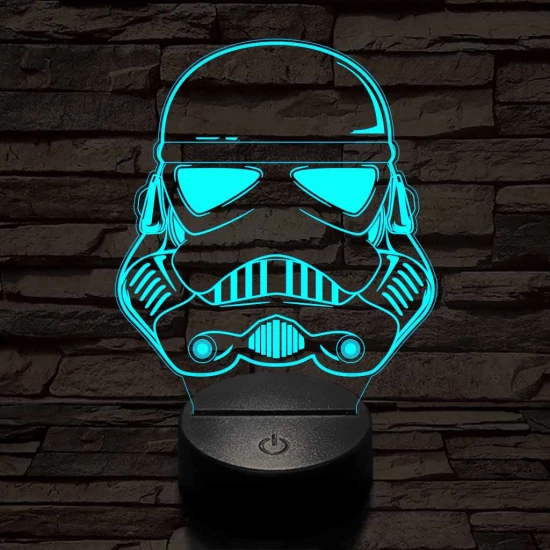 Rohamosztagos-fej-01 7 színű 3D led lámpa