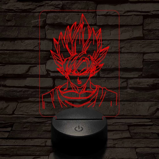 Songoku 7 színű 3D led lámpa