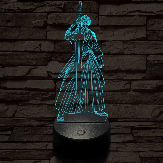 Bleach Kurosaki Ichigo 7 színű  3D led lámpa