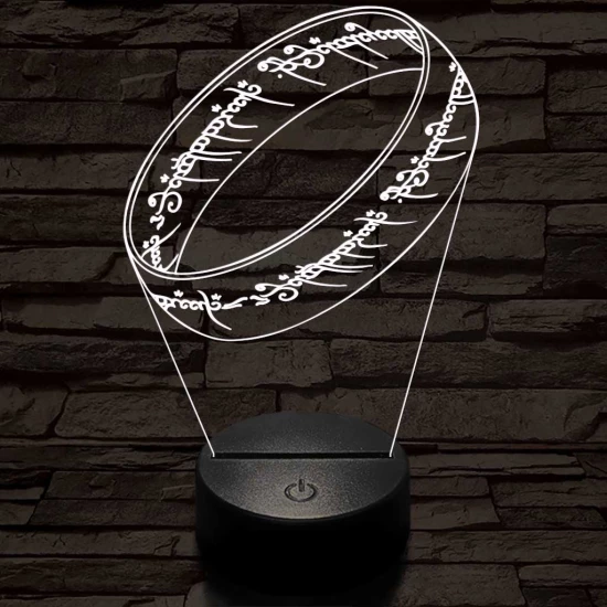 Gyűrű 3D led lámpa