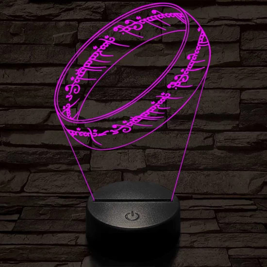 Gyűrű 3D led lámpa