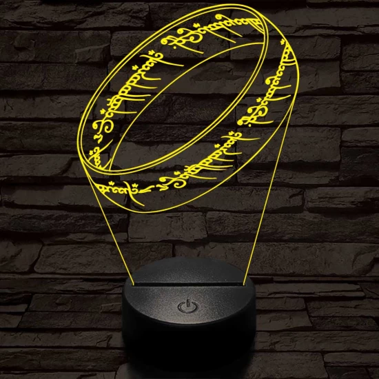 Gyűrű 3D led lámpa