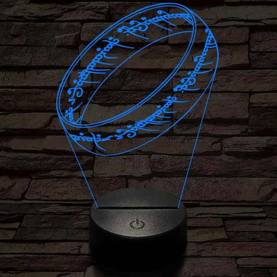 Gyűrű 3D led lámpa