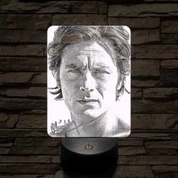 Alain Delon 7 színű  3D led lámpa