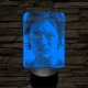 Alain Delon 7 színű  3D led lámpa