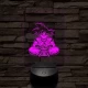 Songoku kívánság 7 színű 3D led lámpa