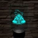 Songoku kívánság 7 színű 3D led lámpa