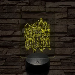 Dragon Ball Z harcosok 7 színű 3D led lámpa