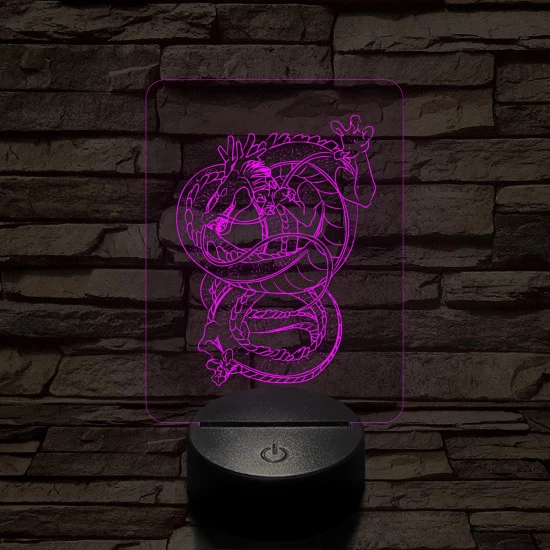Dragon Ball Shenron sárkány 7 színű 3D led lámpa