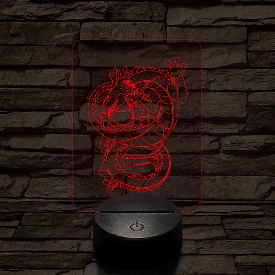 Dragon Ball Shenron sárkány 7 színű 3D led lámpa