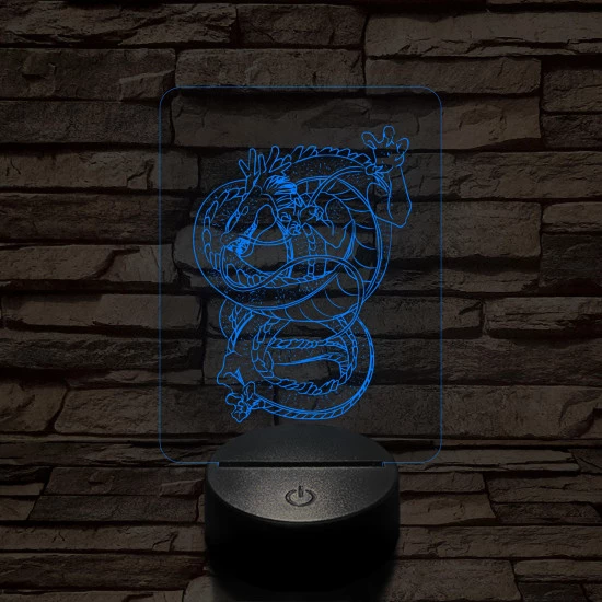 Dragon Ball Shenron sárkány 7 színű 3D led lámpa