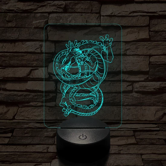 Dragon Ball Shenron sárkány 7 színű 3D led lámpa