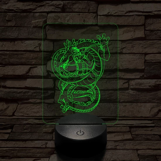 Dragon Ball Shenron sárkány 7 színű 3D led lámpa