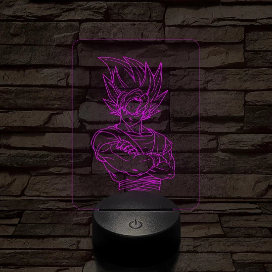 Songoku 1SS 7 színű 3D led lámpa