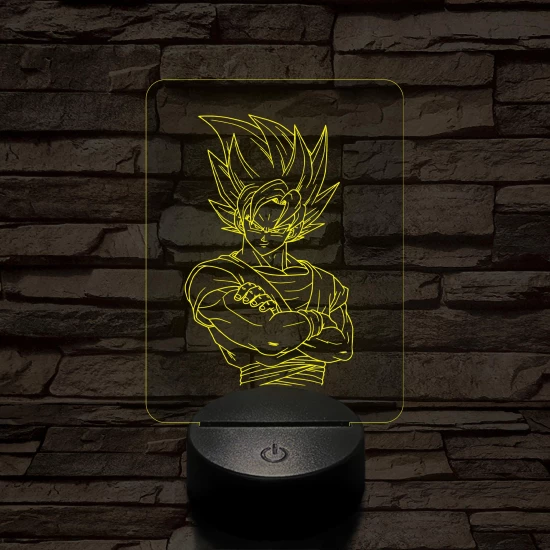 Songoku 1SS 7 színű 3D led lámpa