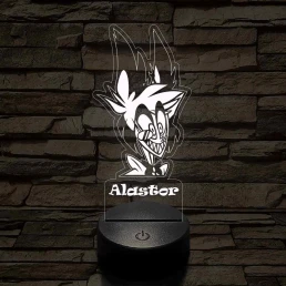 Hazbin Hotel Alastor 7 színű 3D led lámpa
