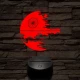 Csillag űrállomás II. 7 színű 3D led lámpa
