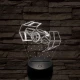 Sötét Nagyúr csillaghajója  7 színű  3D led lámpa