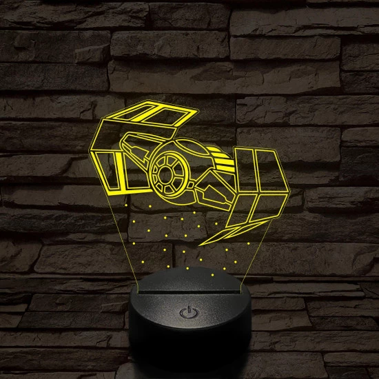 Sötét Nagyúr csillaghajója  7 színű  3D led lámpa
