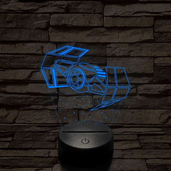 Sötét Nagyúr csillaghajója  7 színű  3D led lámpa