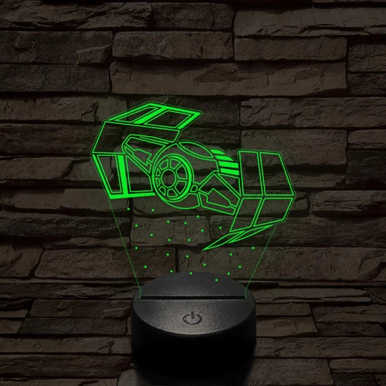 Sötét Nagyúr csillaghajója  7 színű  3D led lámpa