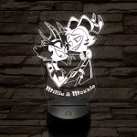 Helluva Boss Millie & Moxxie 7 színű 3D led lámpa