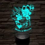 Helluva Boss Millie & Moxxie 7 színű 3D led lámpa