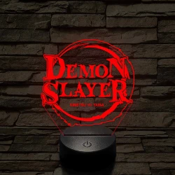 Demon Slayer logo 7 színű 3D led lámpa