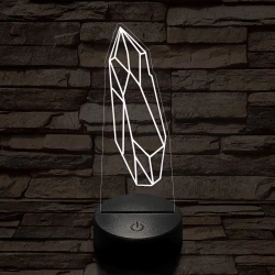 Kyber fénykard Kristály 7 színű 3D led lámpa